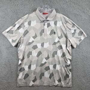 Redvanly Men's Golf Polo Shirt Grey Size XL